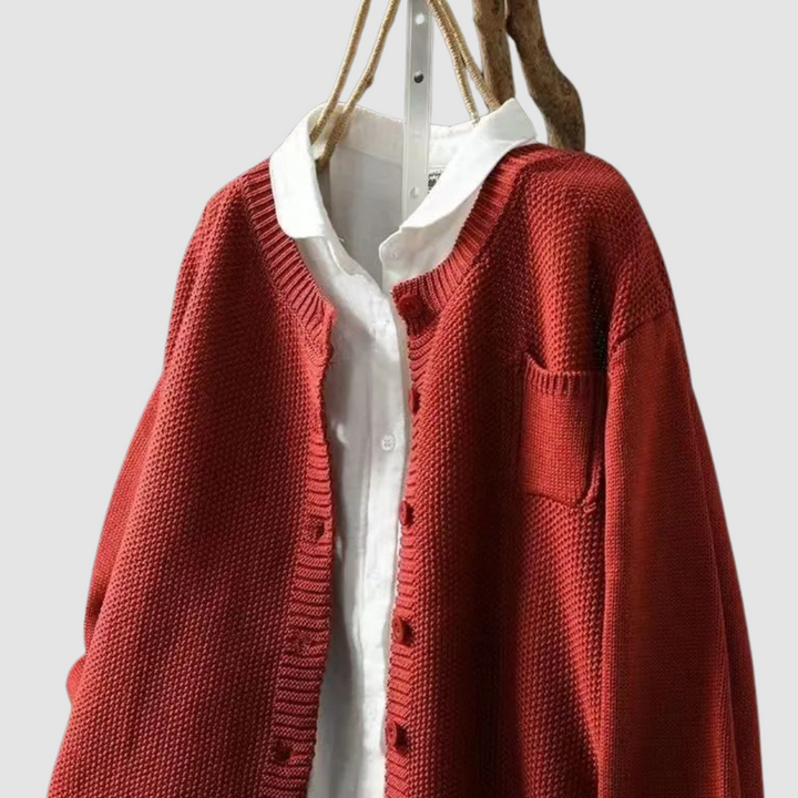 Gilet Donna in Maglia a Coste Vestibilità Comoda