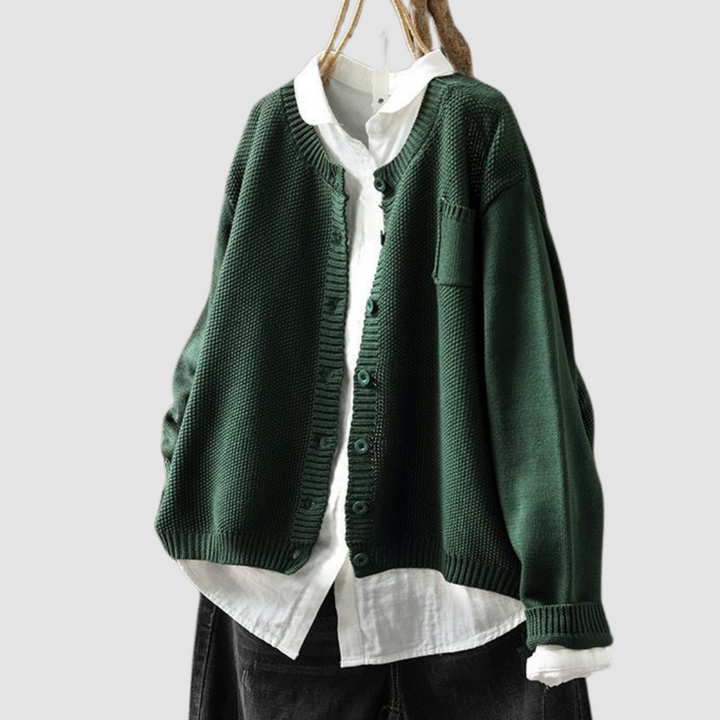 Gilet Donna in Maglia a Coste Vestibilità Comoda