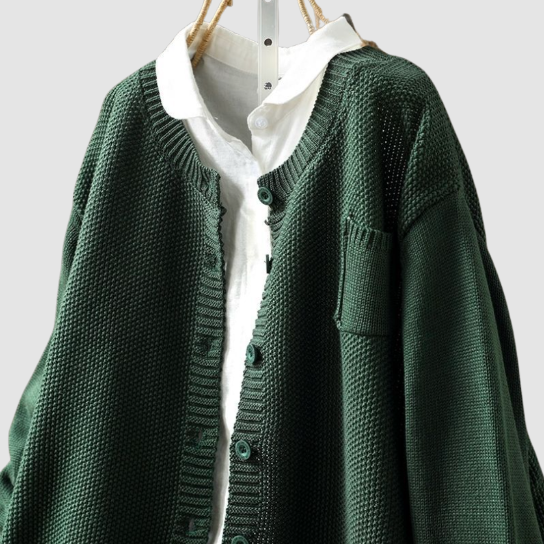 Gilet Donna in Maglia a Coste Vestibilità Comoda