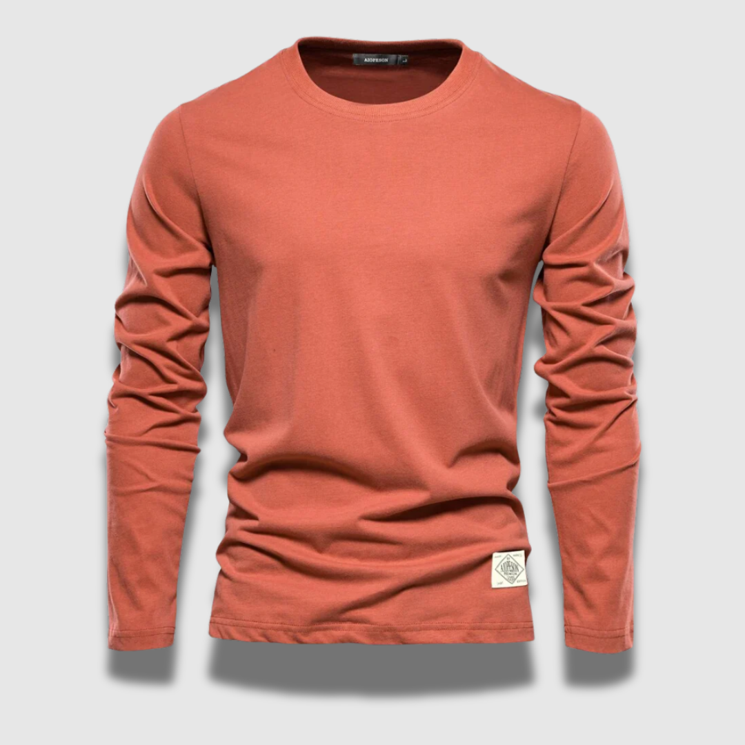Maglietta Uomo Maniche Lunghe Elegante Casual Slim Fit