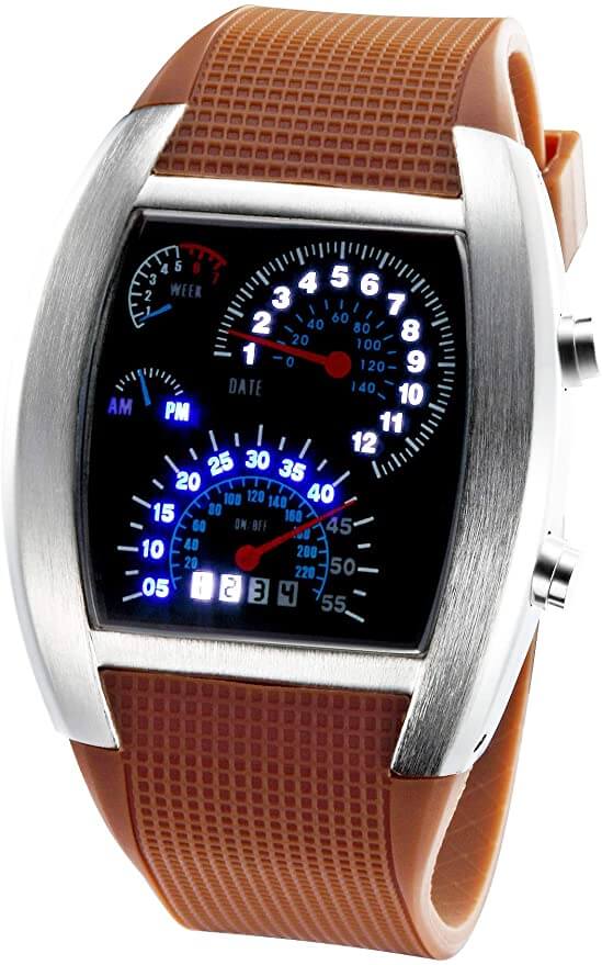 Orologio LED con tachimetro da uomo 7