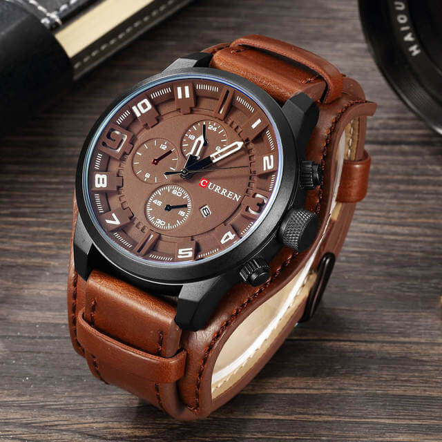 Orologio Cronografo Uomo Cinturino in Pelle - Vesarelli