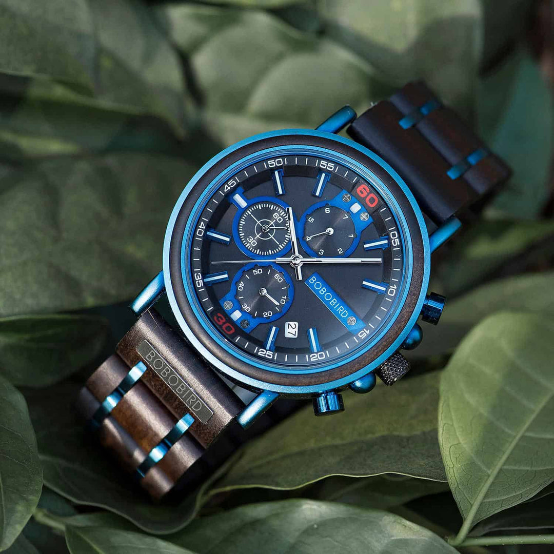 Orologio Cronografo Uomo in Legno Design Classico - Vesarelli