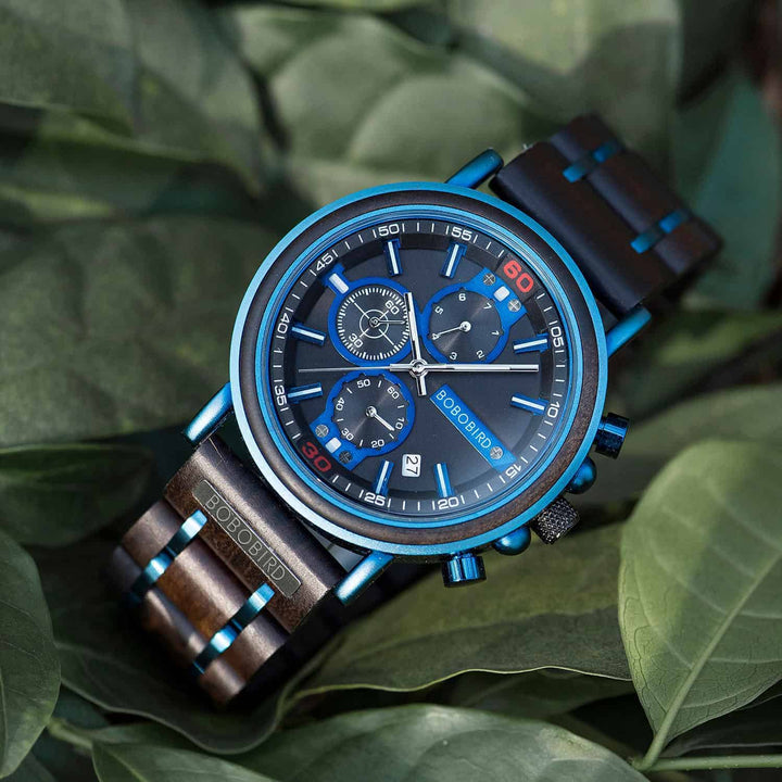 Orologio Cronografo Uomo in Legno Design Classico - Vesarelli