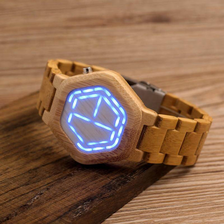 Orologio Digitale Legno LED Design Moderno - Vesarelli