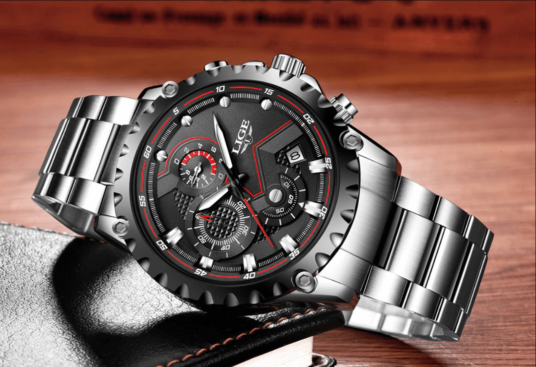 Orologio militare da uomo in acciaio 5