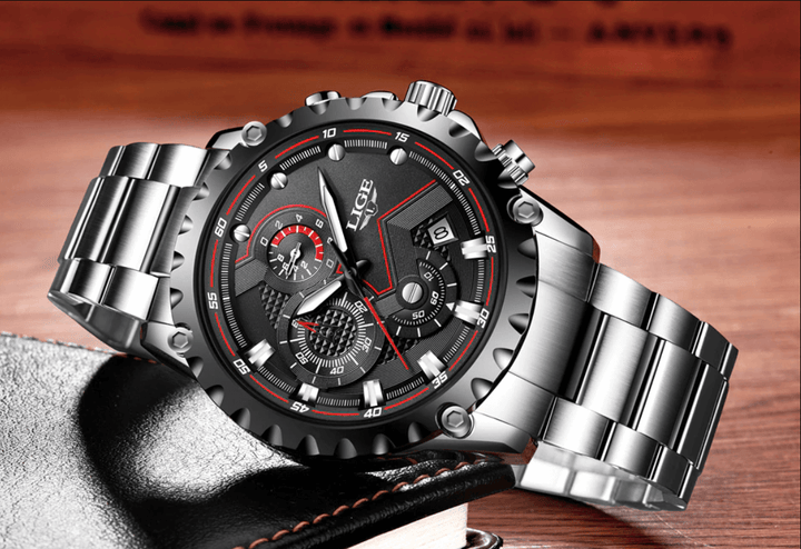 Orologio militare da uomo in acciaio 5