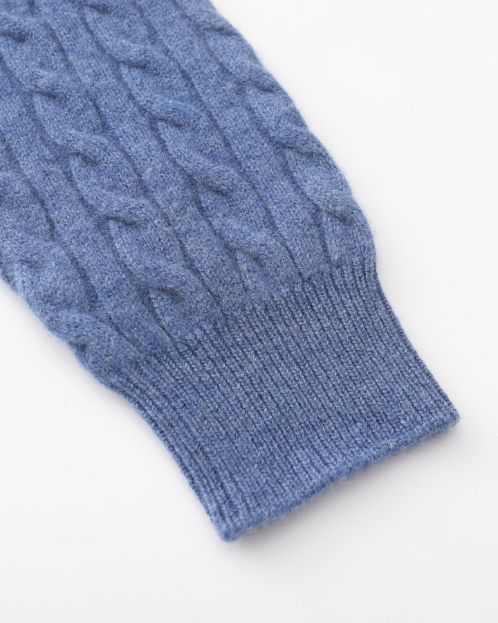 Maglione Uomo in Cashmere Mezza Zip Vestibilità Comfort