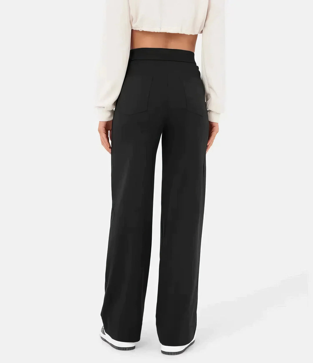 Pantaloni Donna Vita Alta Taglio Regular