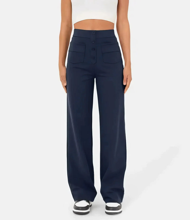 Pantaloni Donna Vita Alta Taglio Regular