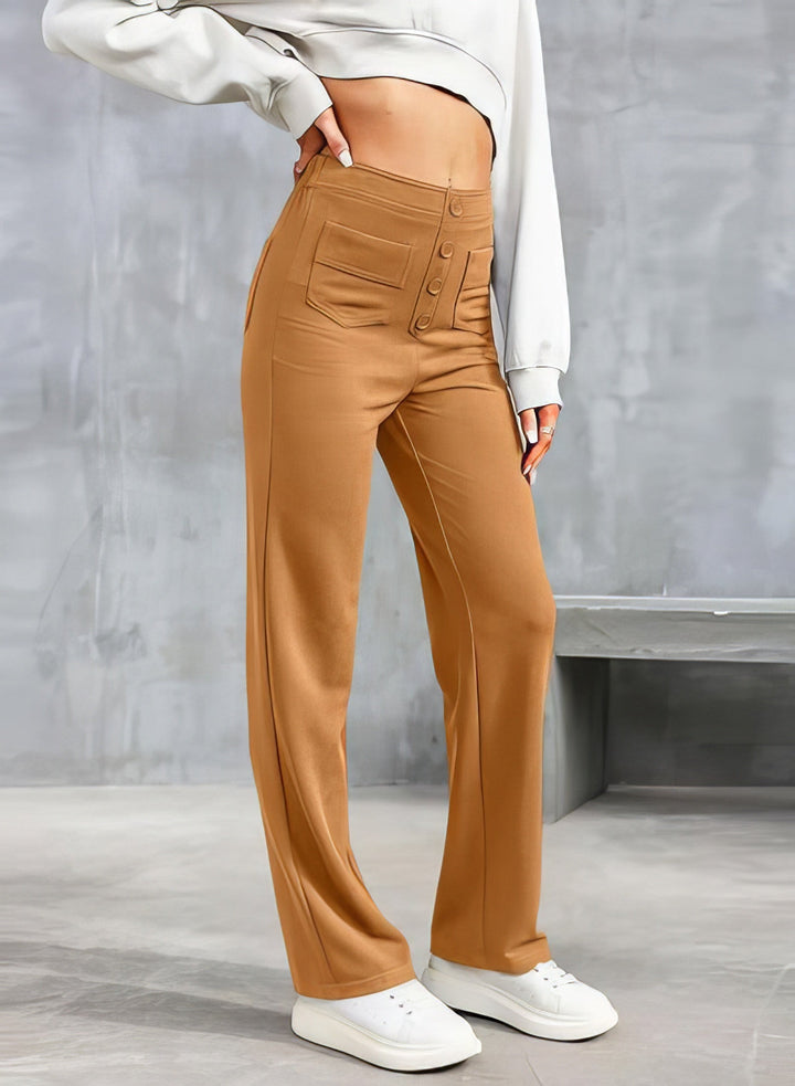 Pantaloni Donna Vita Alta Taglio Regular