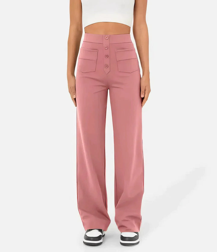 Pantaloni Donna Vita Alta Taglio Regular