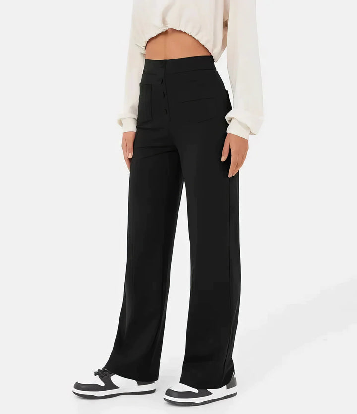 Pantaloni Donna Vita Alta Taglio Regular