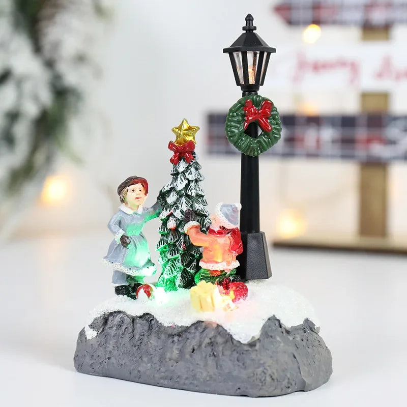 Paesaggio festivo | Set di illuminazione a LED per villaggio natalizio 4