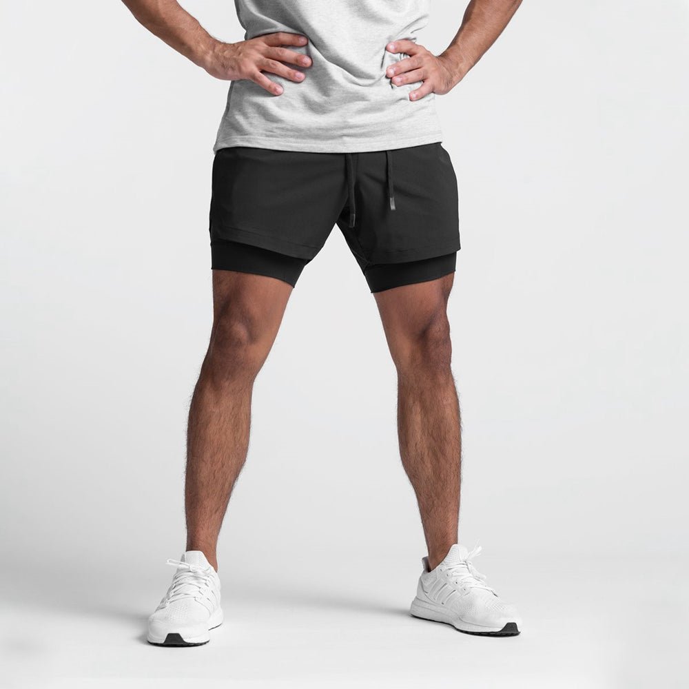 Pafit | Uomo Pantaloncini Palestra Leggeri e Flessibili Grigio