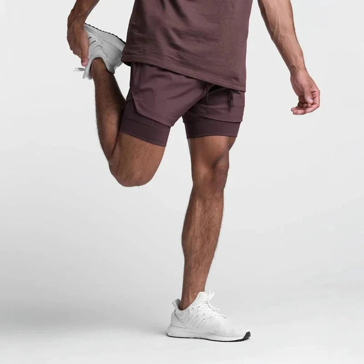 Pafit | Uomo Pantaloncini Palestra Leggeri e Flessibili Rosso