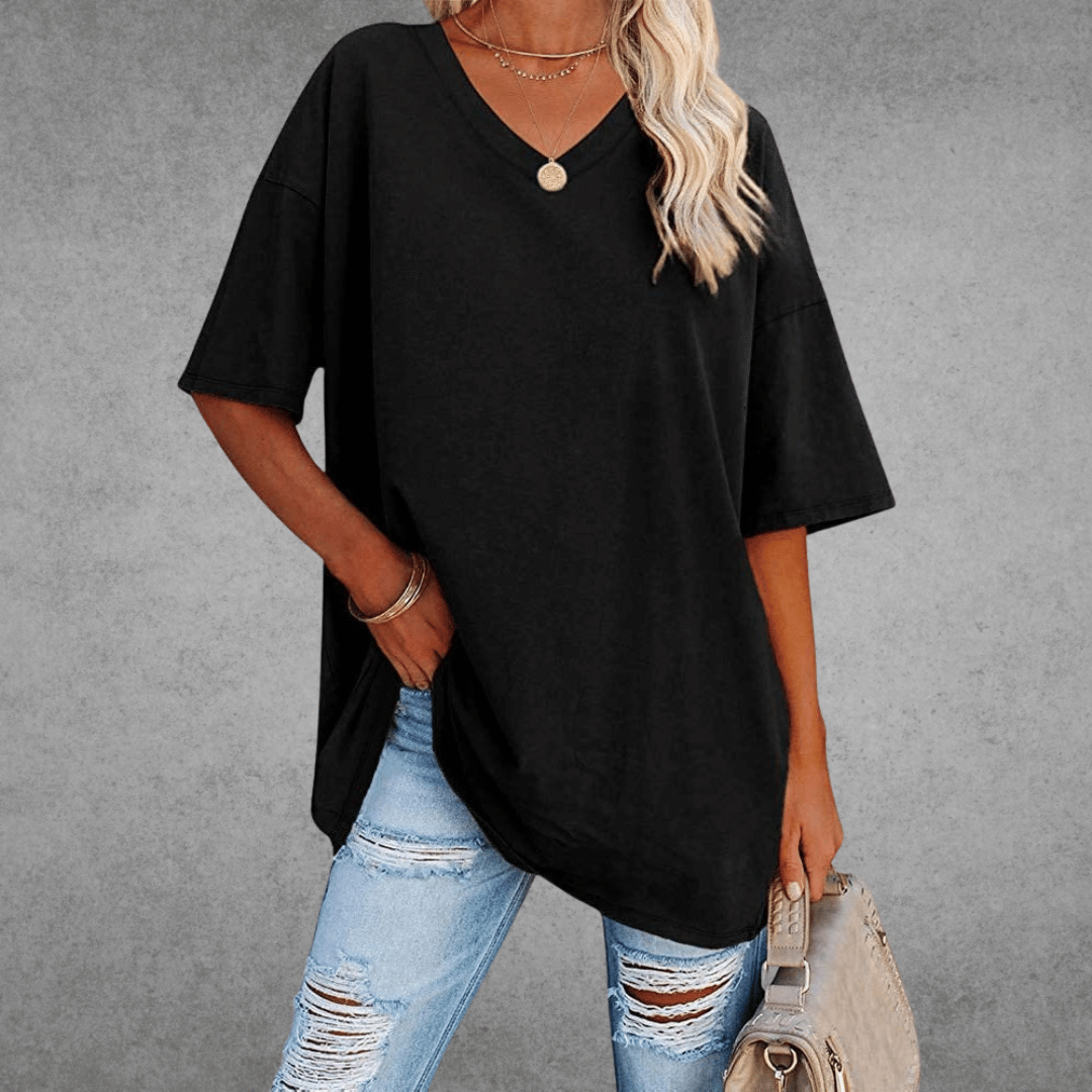 T-shirt Donna Cotone Casual Girocollo - Vesarelli