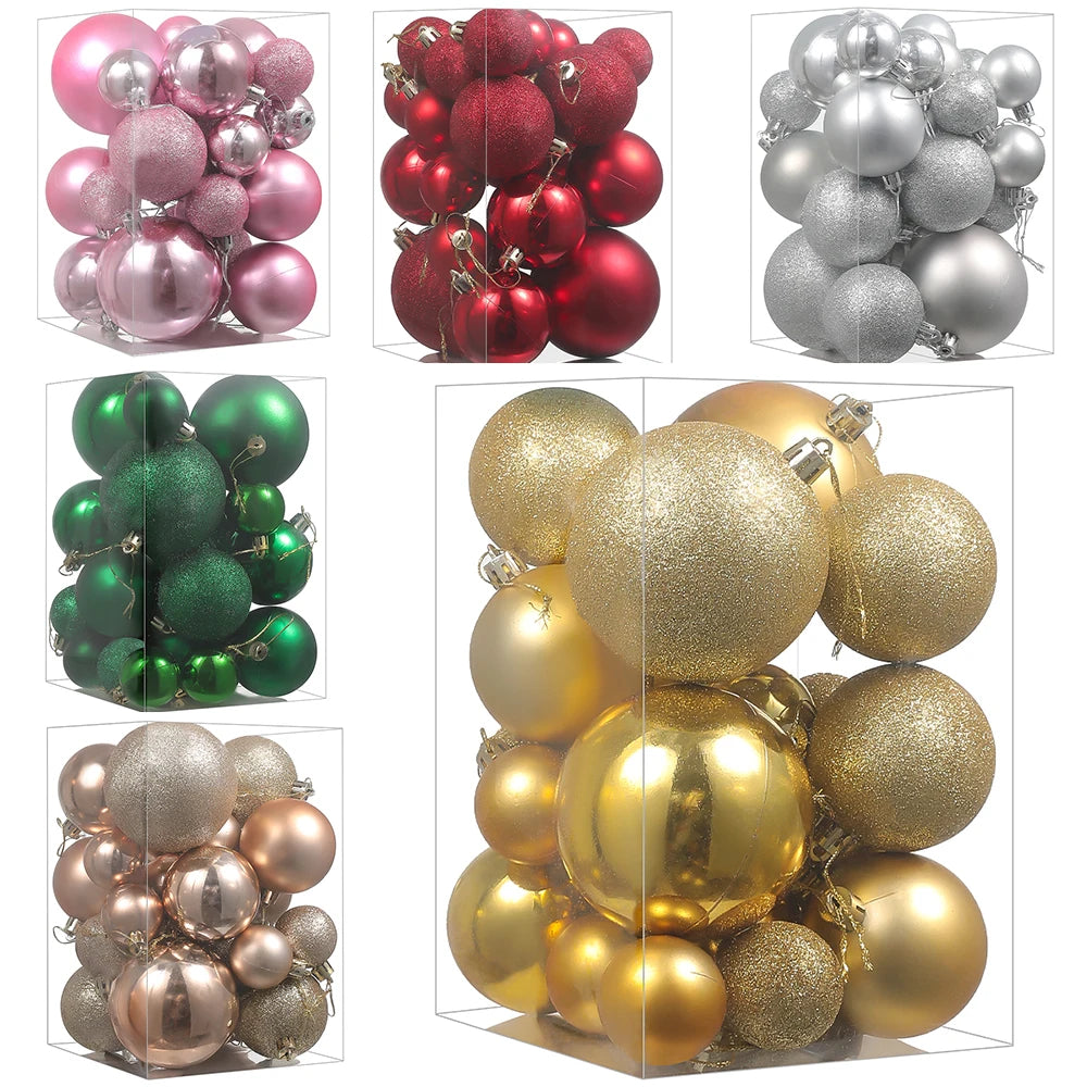 Palline decorative | Set di ornamenti da appendere all'albero per decorazioni natalizie 1