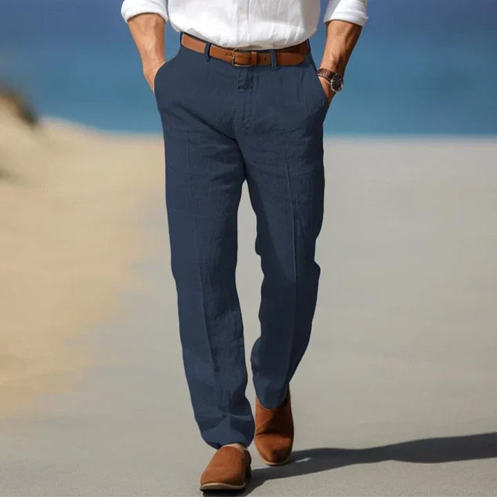 Pantaloni Uomo Estivi Tessuto Leggero Vestibilità Comoda - Vesarelli