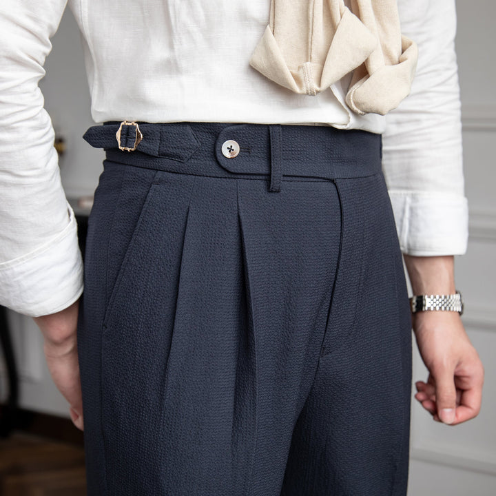 Pantaloni Uomo Tessuto Sartoriale Vestibilità Comfort - Vesarelli