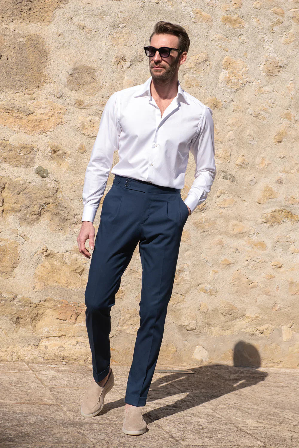 Pantaloni Uomo Taglio Sartoriale Vestibilità Slanciata - Vesarelli