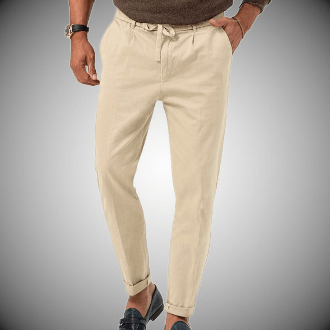 Pantaloni Uomo Vita Regolabile Taglio Dritto - Vesarelli