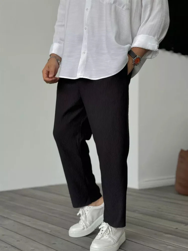Pantaloni Uomo | Vita elasticizzata & Linea rilassata ordinata