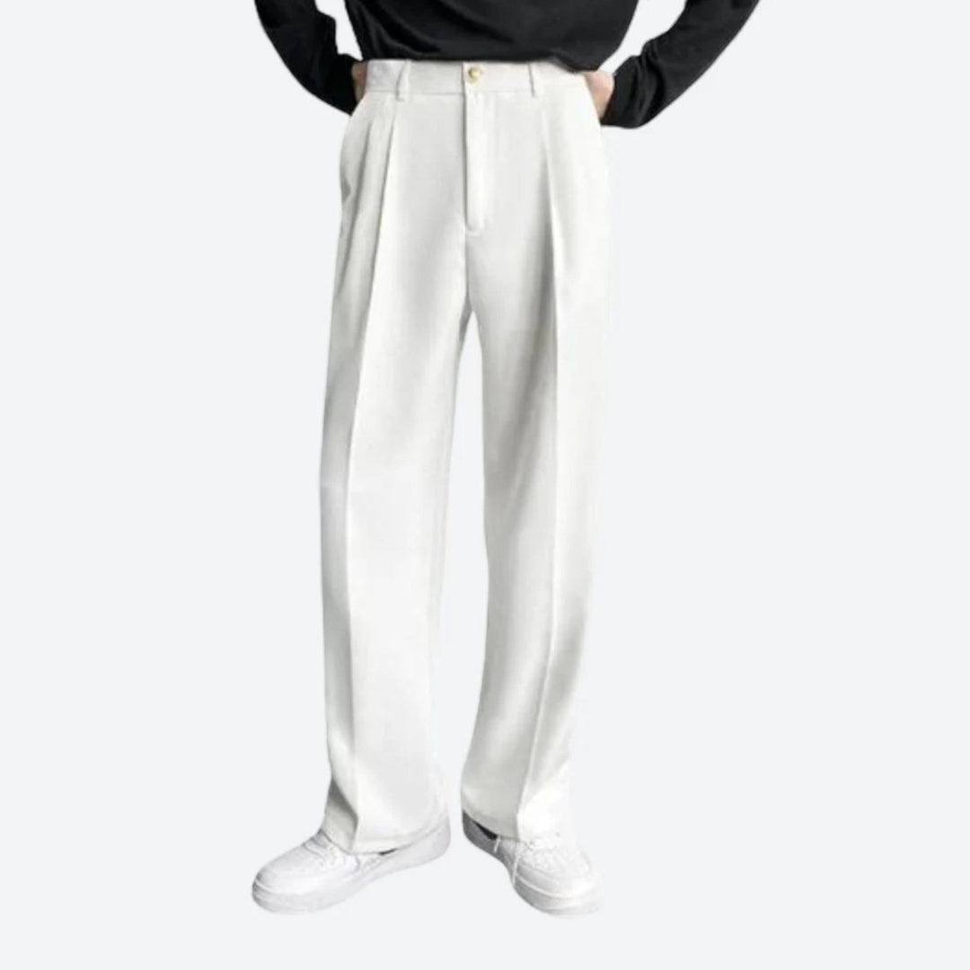 Pantaloni Uomo Casual Gamba Larga Vestibilità Comoda - Vesarelli