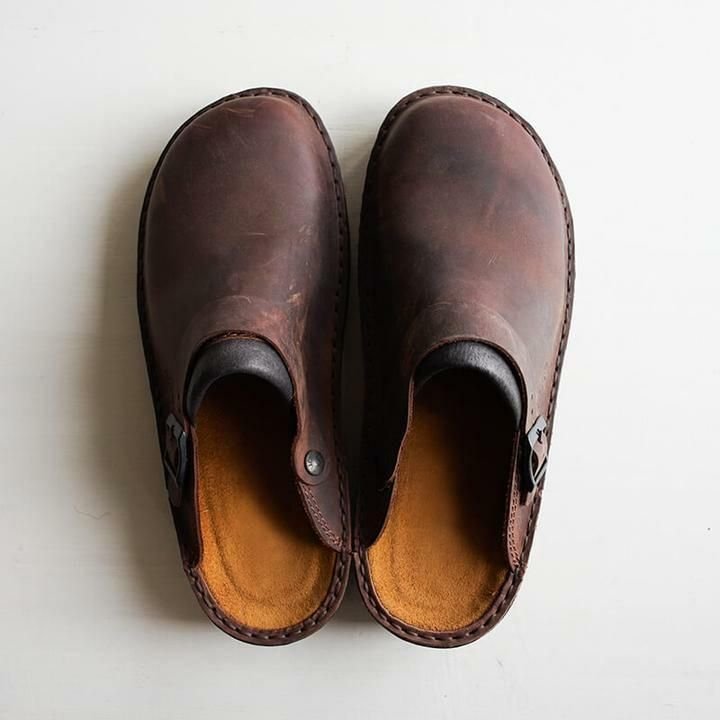 Pantofole ortopediche in pelle da uomo | Supporto Plantare & Comfort Quotidiano