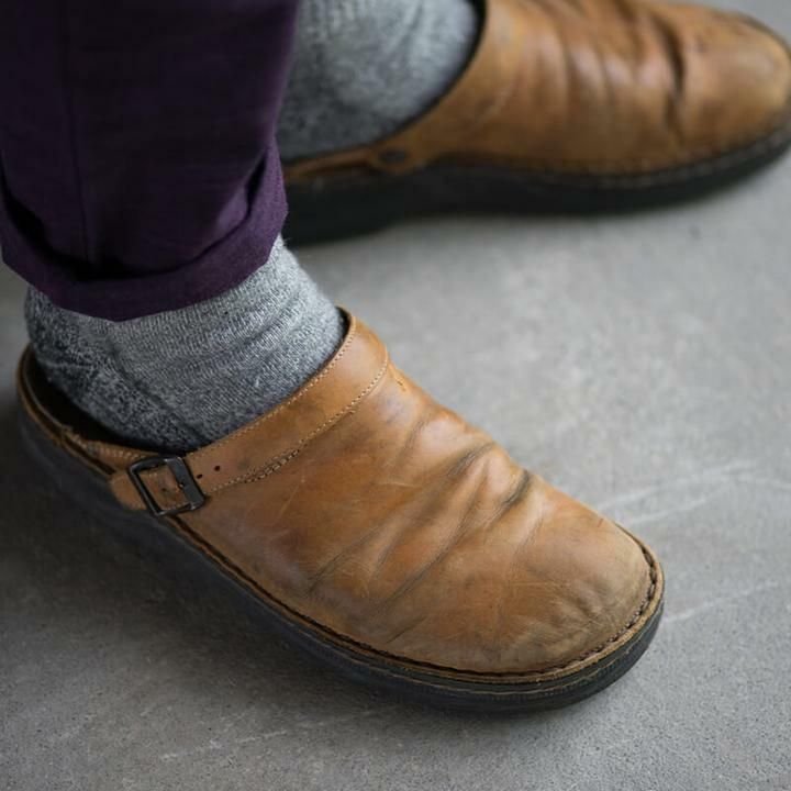 Pantofole ortopediche in pelle da uomo | Supporto Plantare & Comfort Quotidiano