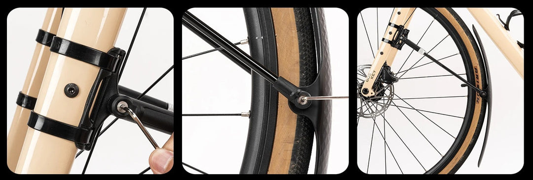 Parafango per bici da strada e MTB – Protezione dall'acqua anteriore e posteriore 700C per un ciclismo più pulito e asciutto su qualsiasi terreno 4