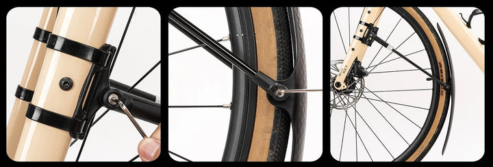 Parafango per bici da strada e MTB – Protezione dall'acqua anteriore e posteriore 700C per un ciclismo più pulito e asciutto su qualsiasi terreno 4
