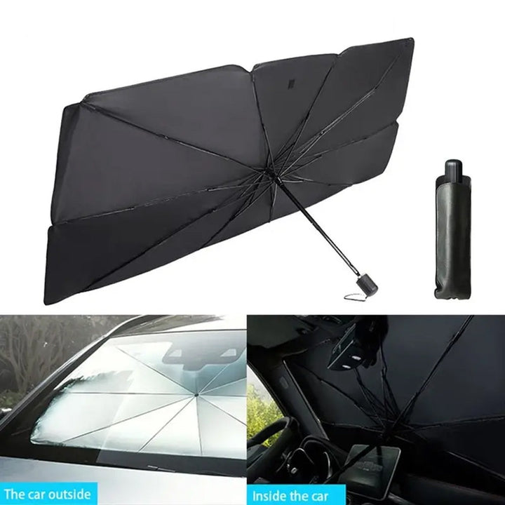 Parasole portatile pieghevole per parabrezza – Protezione solare universale per auto con isolamento termico, riflessione UV e design facile da riporre in auto 4