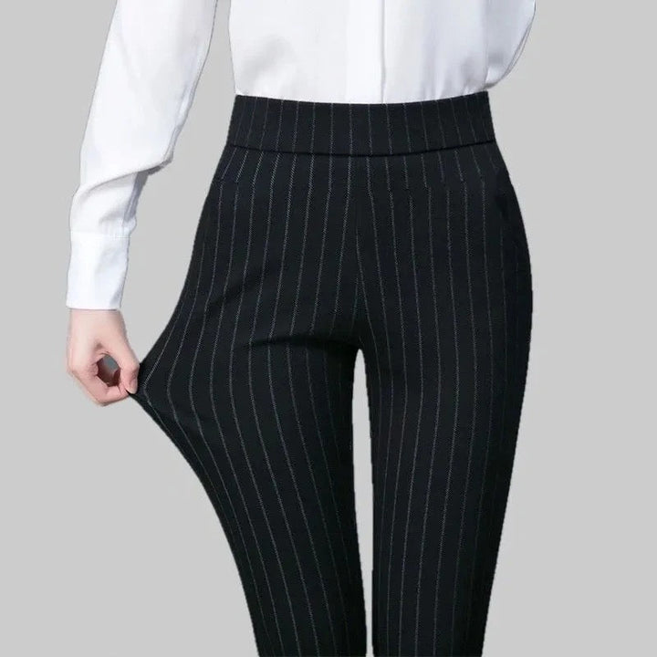 Pantaloni Donna Stretch Righe Skinny Slim - Vesarelli