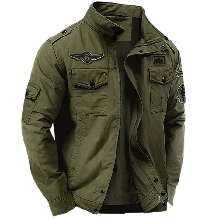 Giacca Cargo Uomo Cotone Collo Alto Strutturata - Vesarelli