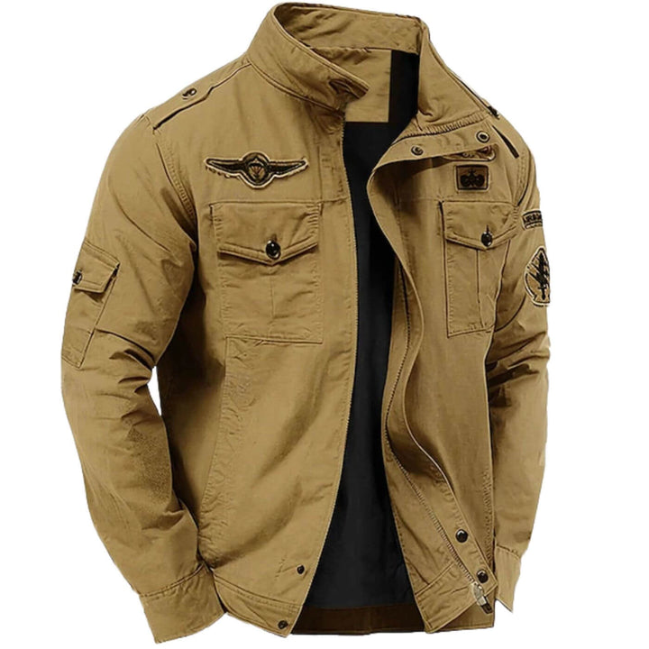 Giacca Cargo Uomo Cotone Collo Alto Strutturata