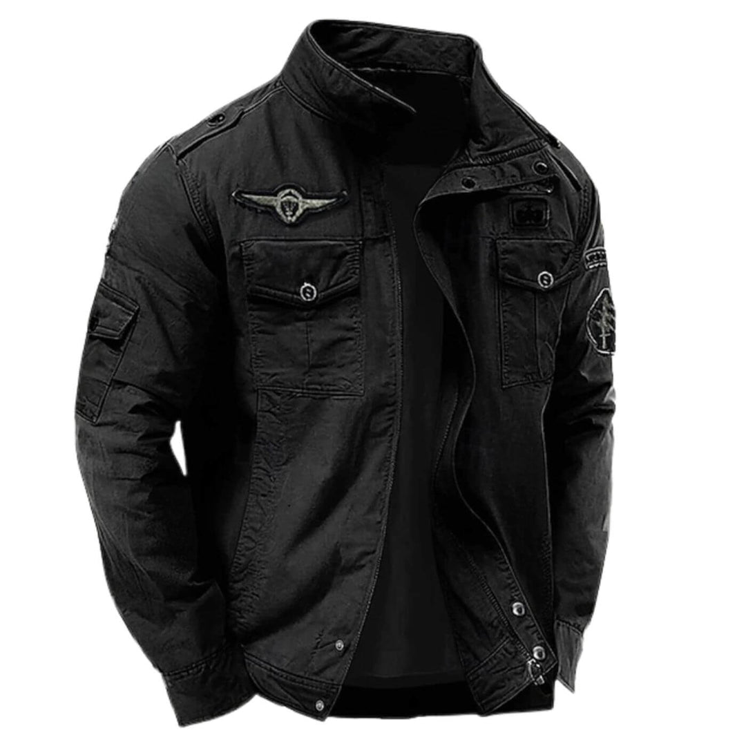 Giacca Cargo Uomo Cotone Collo Alto Strutturata
