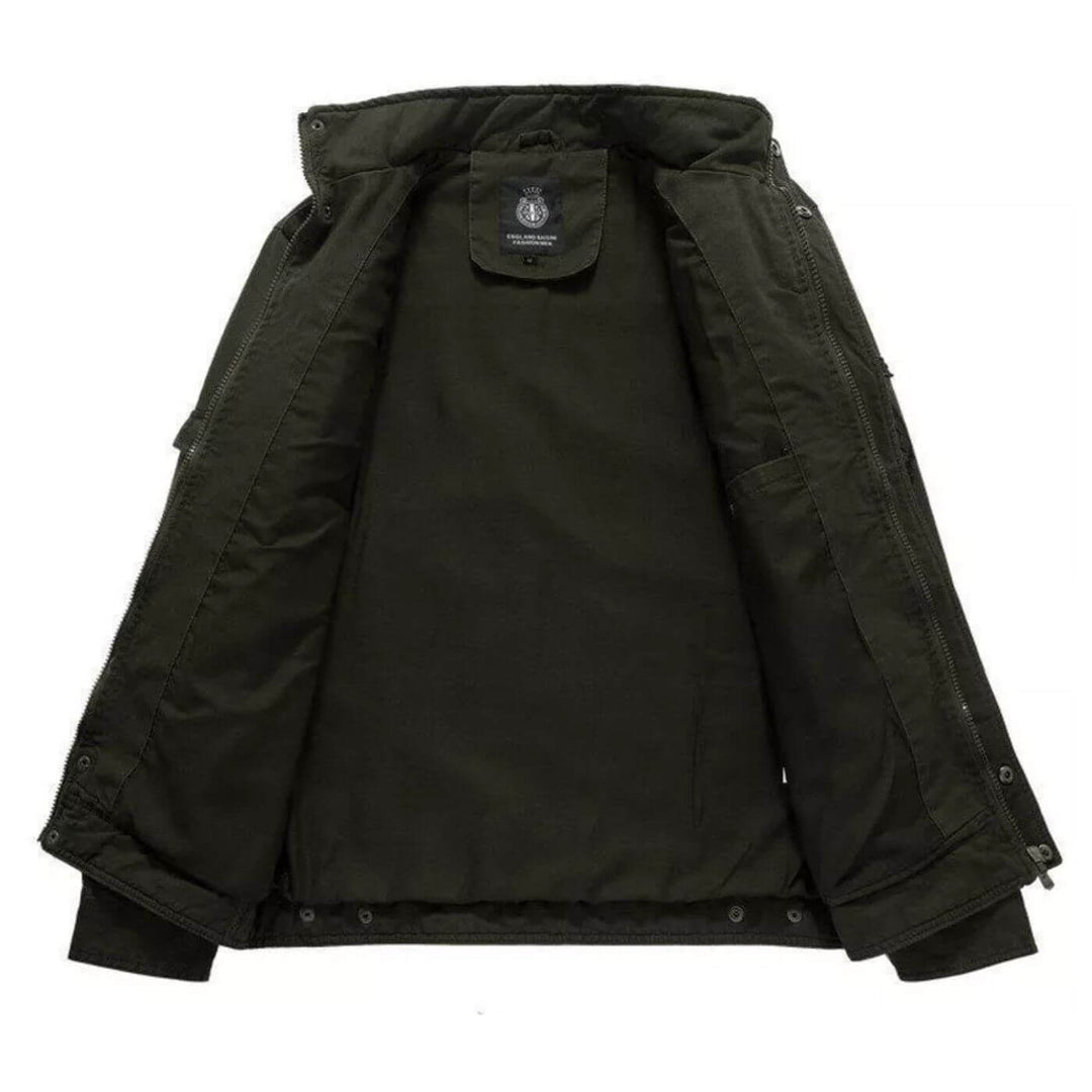 Giacca Cargo Uomo Cotone Collo Alto Strutturata