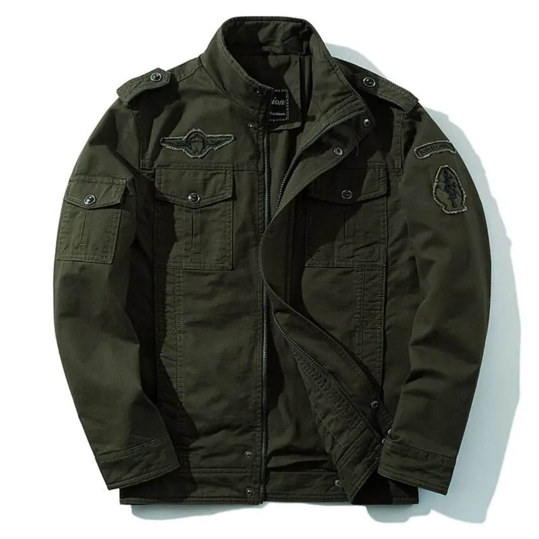 Giacca Cargo Uomo Cotone Collo Alto Strutturata