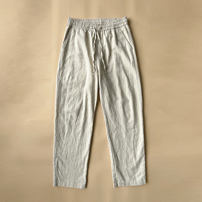 Pietro | Uomo Pantaloni Dritti Vita Elastica Coulisse Leggeri 3