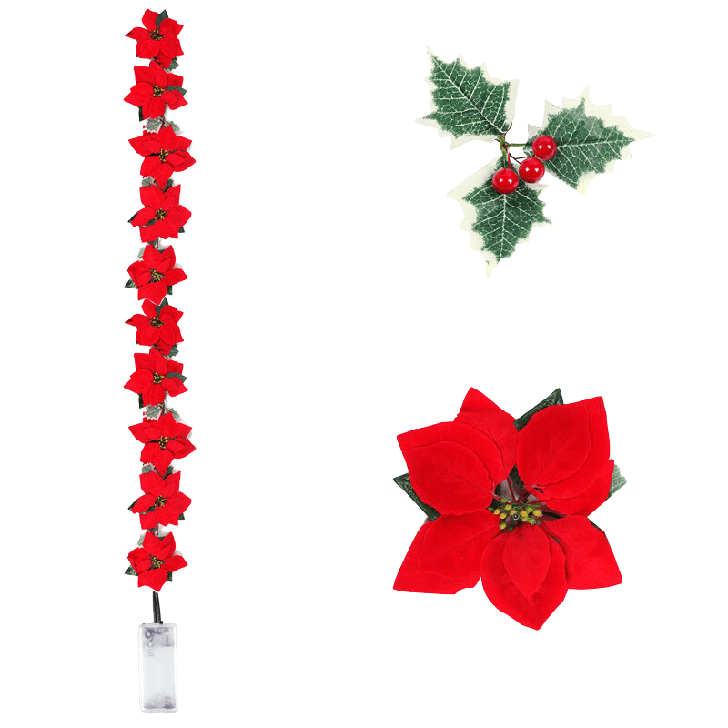 Ghirlanda Luci LED a Stella Decorazione Natalizia Unisex - Vesarelli