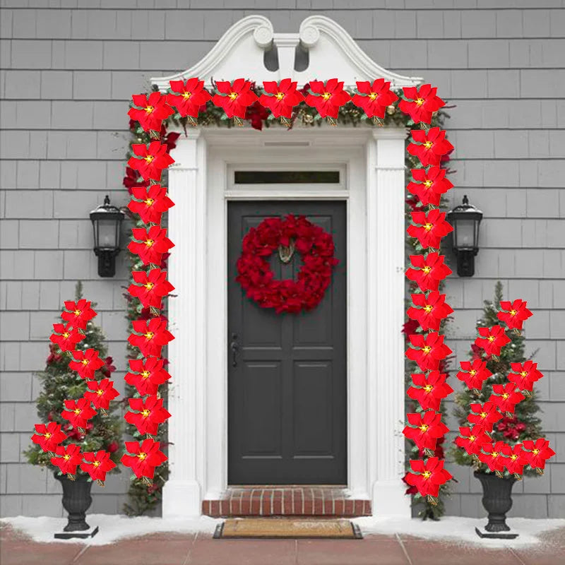 Poinsettia Glow | Ghirlanda di luci a stella a LED per decorazioni natalizie 4