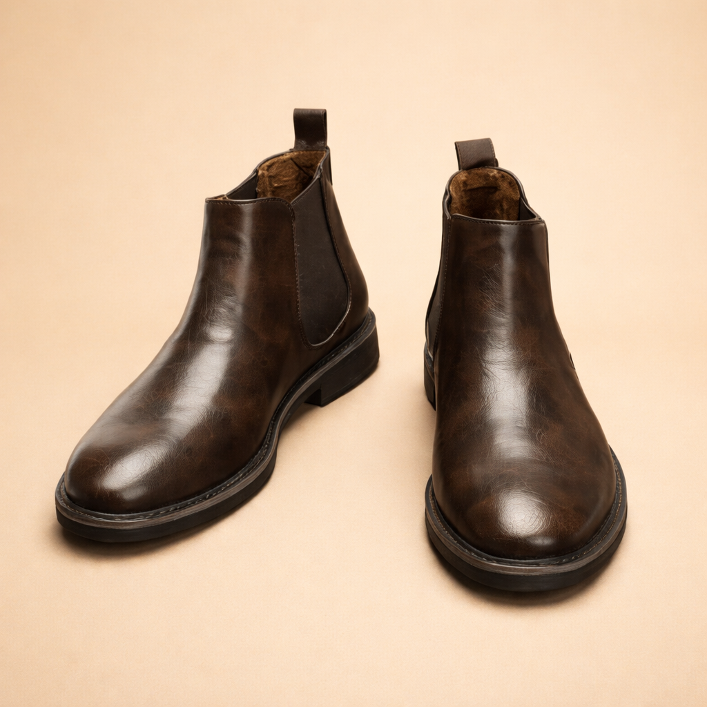 Stivaletti Chelsea Uomo Classici Slip-On in Pelle