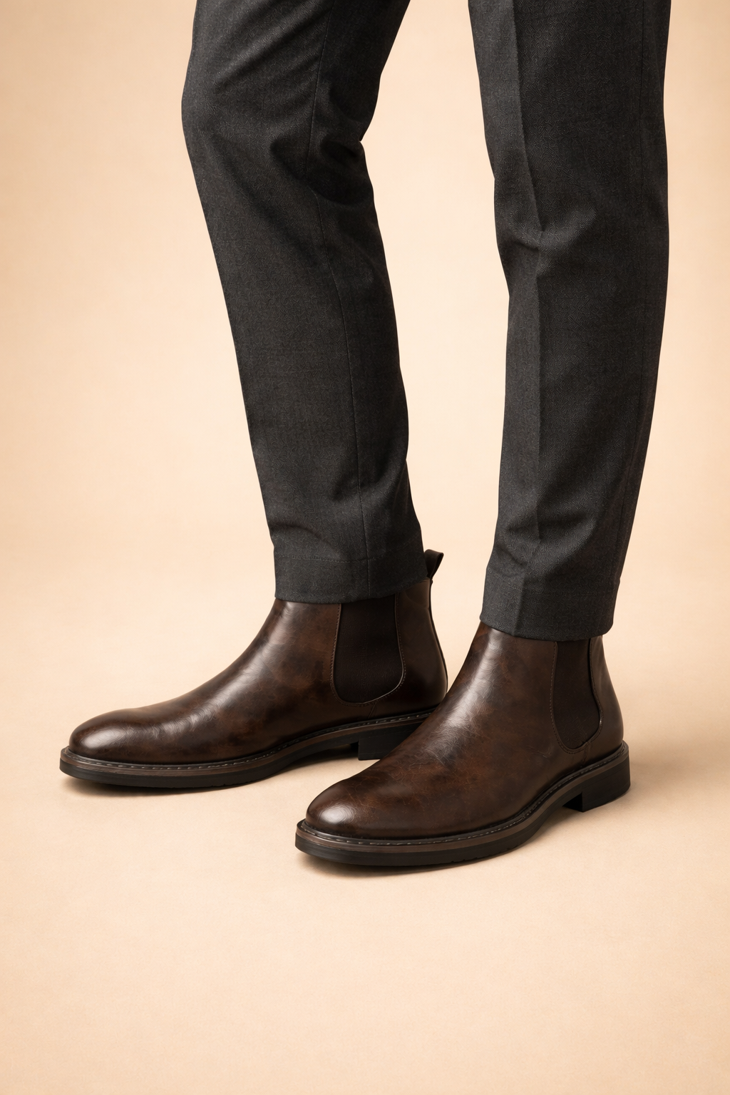 Stivaletti Chelsea Uomo Classici Slip-On in Pelle