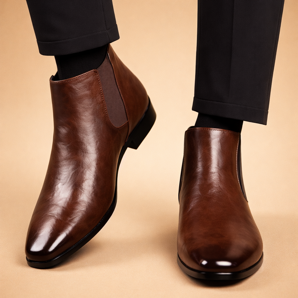 Stivaletti Chelsea Uomo Slip-On Eleganti
