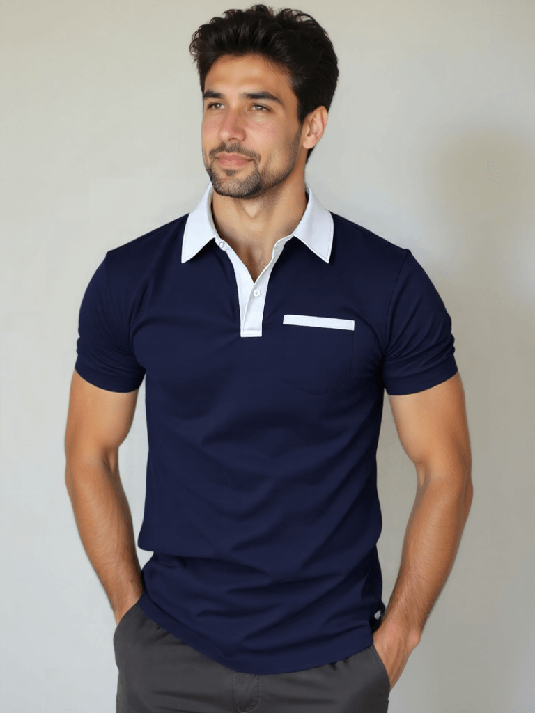 Polo Uomo | Colletto a Contrasto & Stile Elegante