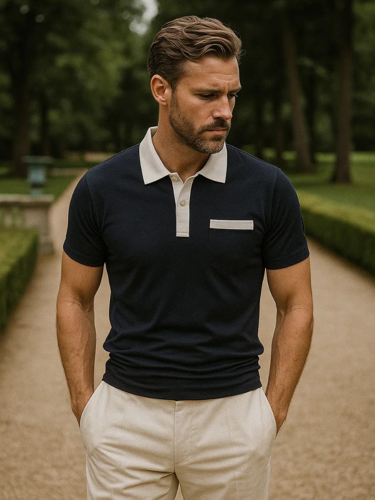 Polo Uomo | Colletto a Contrasto & Stile Elegante