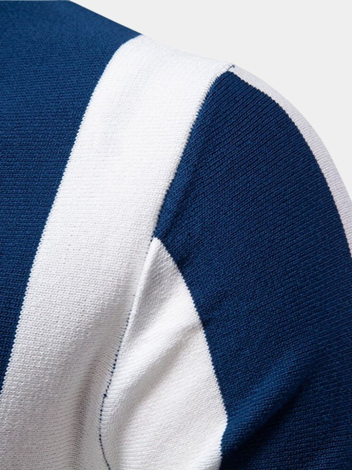 Polo Uomo | Colletto con Zip & Stile a Righe Deciso