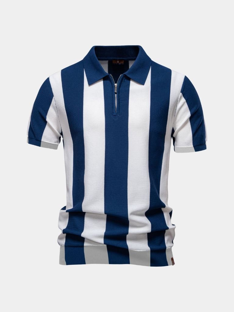 Polo Uomo Cotone Colletto con Zip Stile Regular - Vesarelli