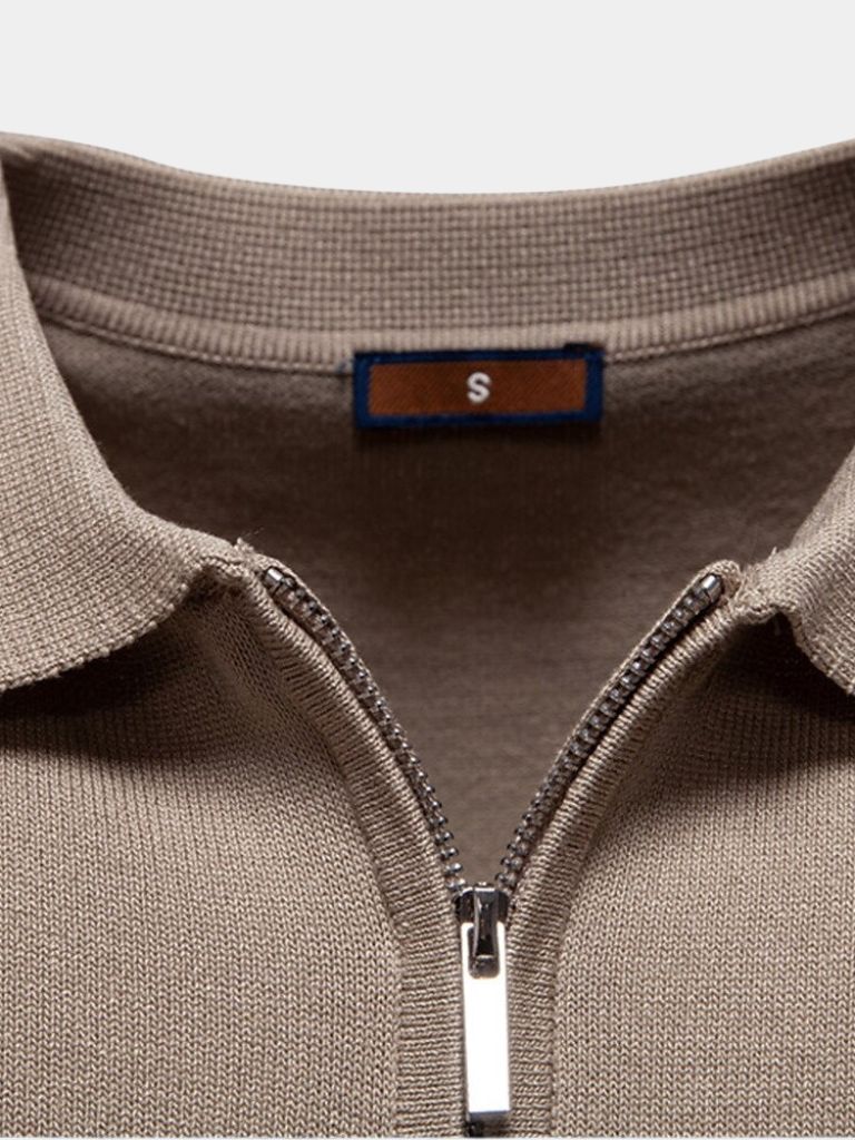 Polo Uomo | Collo Zip & Righe Slim